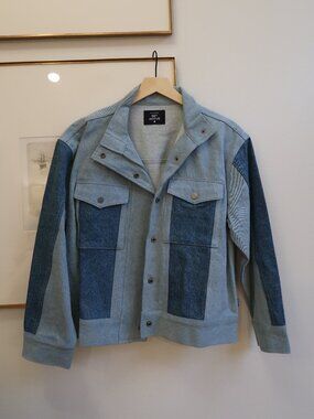 SET Active Two-Tone Panel Denim Jacket